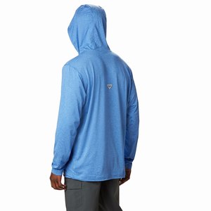 Columbia PFG Slack Tide™ Henley Hoodie Herr Blå (HJRYP6502)